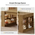 thumbnail image 4 of Finmind Large Dining Table for 6-8 People, 70.87-Inch Rectangle Kitchen Table with Storage Shelves, Farmhouse Dinner Furniture for Kitchen Dining Room,Rustic Brown, 4 of 9