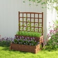 thumbnail image 2 of Gymax 2PCS Raised Garden Bed w/Trellis Drainage Holes Legs Twisting Rope for Backyard, 2 of 10