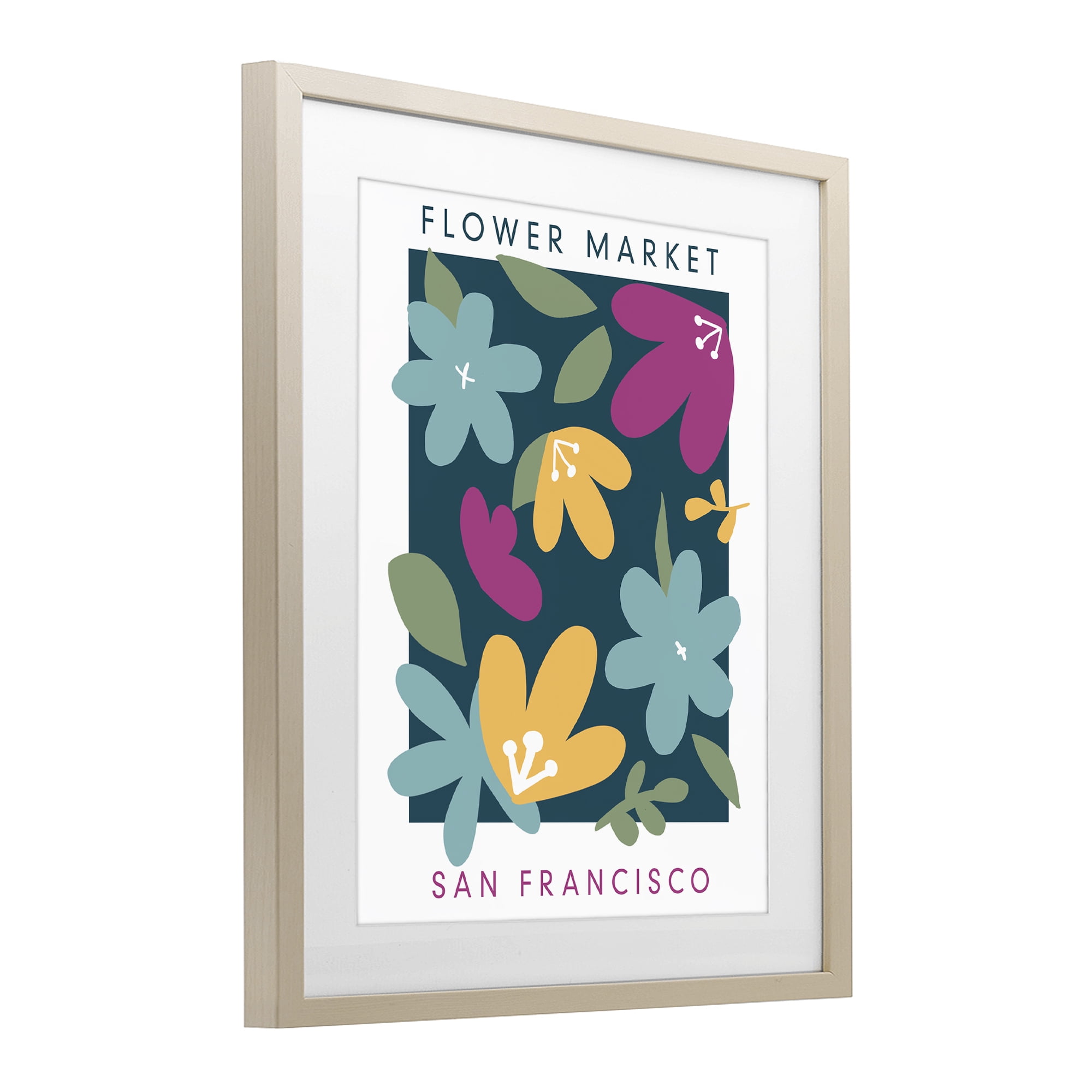 Stupell Industries Whimsical Flower Market Birch Framed Print Under Glass, design by Anna Quach