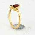 thumbnail image 3 of KIRAN FINE JEWEL Marquise Red Garnet Three Stone Stackable Ring Yellow Gold Plated 925 Silver Wedding Band Ring Statement Jewelry Gift For Her, 3 of 5