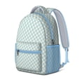 thumbnail image 2 of Green Checkered Backpack for School,Cute School Bag,Schoolbag with Adjustable Shoulder Straps & Padded Back,15.3"x11"x6.7", 2 of 5