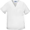 Simply Basic White Unisex V-Neck Scrub Top