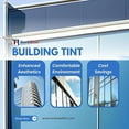 thumbnail image 2 of Rockrose Pet Building Tint Window Shield - Window Film for Heat-Blocking, and UV Protection - One Way Window Privacy Film - Window Tint for Home and Office - Size 36" X 15ft (Green-Silver), 2 of 7