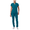 Caribbean Blue, variant on Addition Go-Higher Scrub Set For Women - Notched V-Neck Scrub Top & Skinny Cargo Scrub Pants