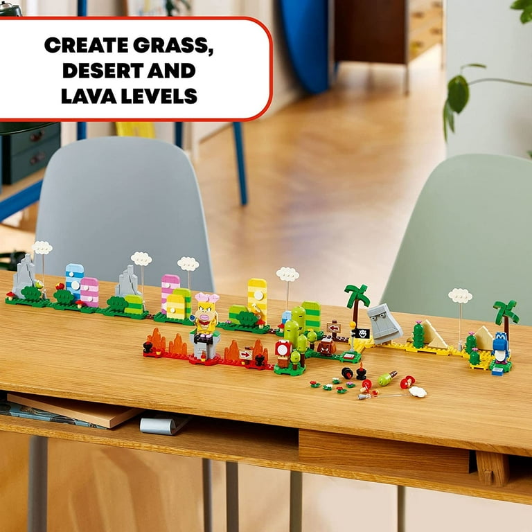 LEGO Super Mario Creativity Toolbox Maker Set 71418, Create Your Own Levels  with Figures, Grass, Desert and Lava Builds, Starter Course Expansion, Toy  Gift Idea for Kids 6 Plus 