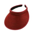 thumbnail image 2 of freneci Sun Visor Hat Comfortable Lightweight Clip on Visor for Tennis Beach Cycling Dark Red, 2 of 8