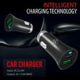 thumbnail image 2 of 3.41A USB Port & Type C Port Car Charge Adapter Black, 2 of 3