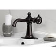 thumbnail image 3 of Kingston Brass KSD3545RKZ Wendell One-Handle Single-Hole Bathroom Faucet with Knurled Handle and Push Pop-Up Drain, Oil Rubbed Bronze, 3 of 6