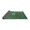 thumbnail image 2 of Ahgly Company Indoor Round Medallion Turquoise Blue Traditional Area Rugs, 6' Round, 2 of 4