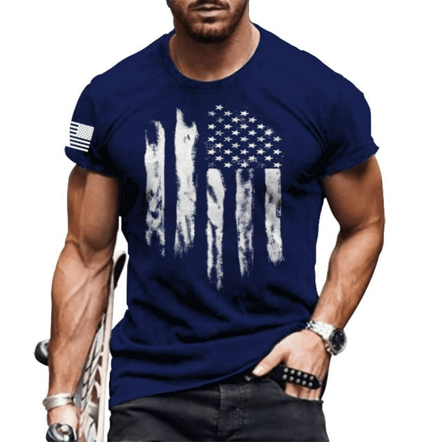 2024 Été Chemises de Musculation pour Hommes Manches Courtes Col Rond T-Shirts Impression Logo 3D Ample Respirant Mode Simple Hauts