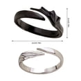 thumbnail image 3 of Pareja de anillos a juego para el hombre la mujer personalizada ajustable Sol Luna Anillo Set Ángel Diablo anillos abiertos Pareja de anillos de promesa a juego para el novio novia regalos, 3 of 8