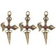 thumbnail image 1 of 3 piezas de dijes antiguos de cruz Vajra para mortero, llaveros, collares, colgantes, adornos de latón., 1 of 5