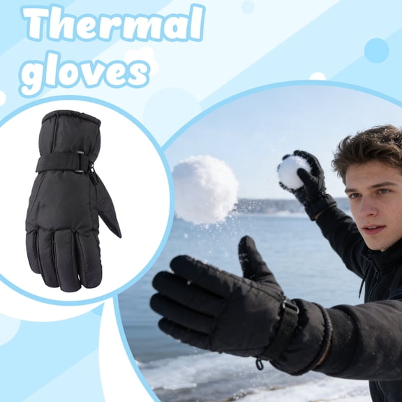 Outdoor Cold and Windproof Sports Gloves, Cold Touch Screen Anti-Slip Waterproof Windproof Suitable for Cycling and Skiing, Solo Travel, Winter Warm Gloves for Men and Women(10.83x5.12Inch)