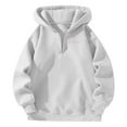 thumbnail image 3 of Unisex Letter Print Hooded Zip Up Sweatshirt | Streetwear Loose Fit Pullover Hoodie Softy Sweat Shirt Thick Womens Hoodies Pullover plus Size Tunic Hoodie Loin Hoodies Women's Athletic Hoodies Womens, 3 of 4