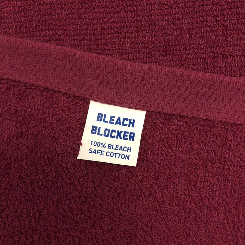 Arkwright Bleach Safe Sr. Salon Towels - 100% Ring Spun Cotton Hand Towel for Spa - (12 Pack) Burgundy