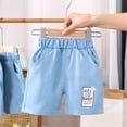 thumbnail image 2 of Odeerbi 6M-5Y Toddler Boys Girls Summer Denim Shorts Letter Print Jean Shorts Casual Outdoor Cowboy Shorts, 2 of 4