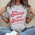 thumbnail image 2 of Stars And Stripes And Human Rights Men's And Women's Graphic Tee 100% Cotton by TBun, Full Sizes S-5XL, 2 of 5