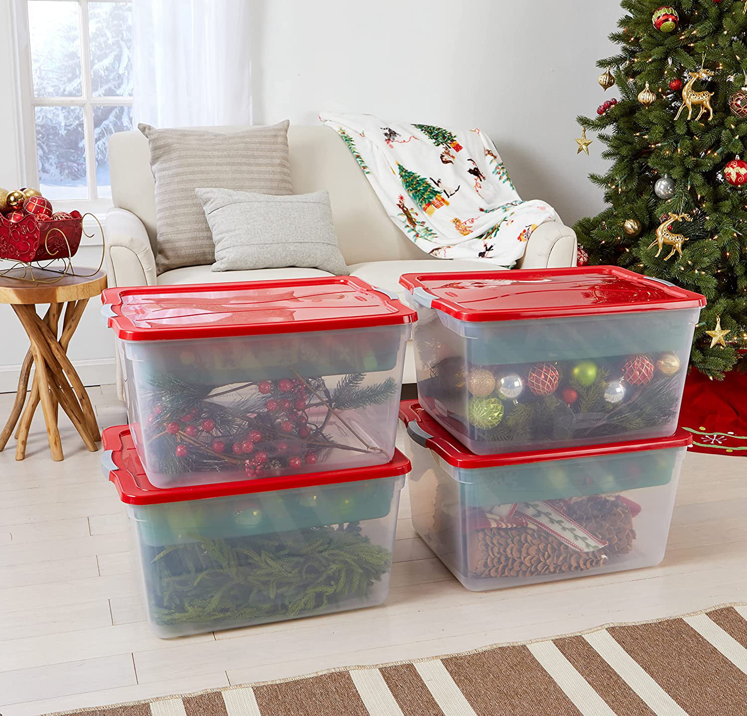 Rubbermaid 68 Qt Under Bed Wheeled Storage Boxes with Dual Hinged Lids (2  Pack), 1 Piece - Kroger