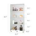 thumbnail image 5 of Glass Display Case with Door, Display Cases for Collectibles with 4-Tier Shelves and Metal Handle, Floor Freestanding Display Cabinet Curio Cabinets with Glass Doors for Living Room, Bedroom, Office, 5 of 8