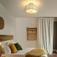 thumbnail image 6 of Glitnous Rattan Ceiling Light Fixtures Boho Flush Mount Light Fixtures Ceiling Light Modern Rattan Chandelier Lighting, 6 of 7
