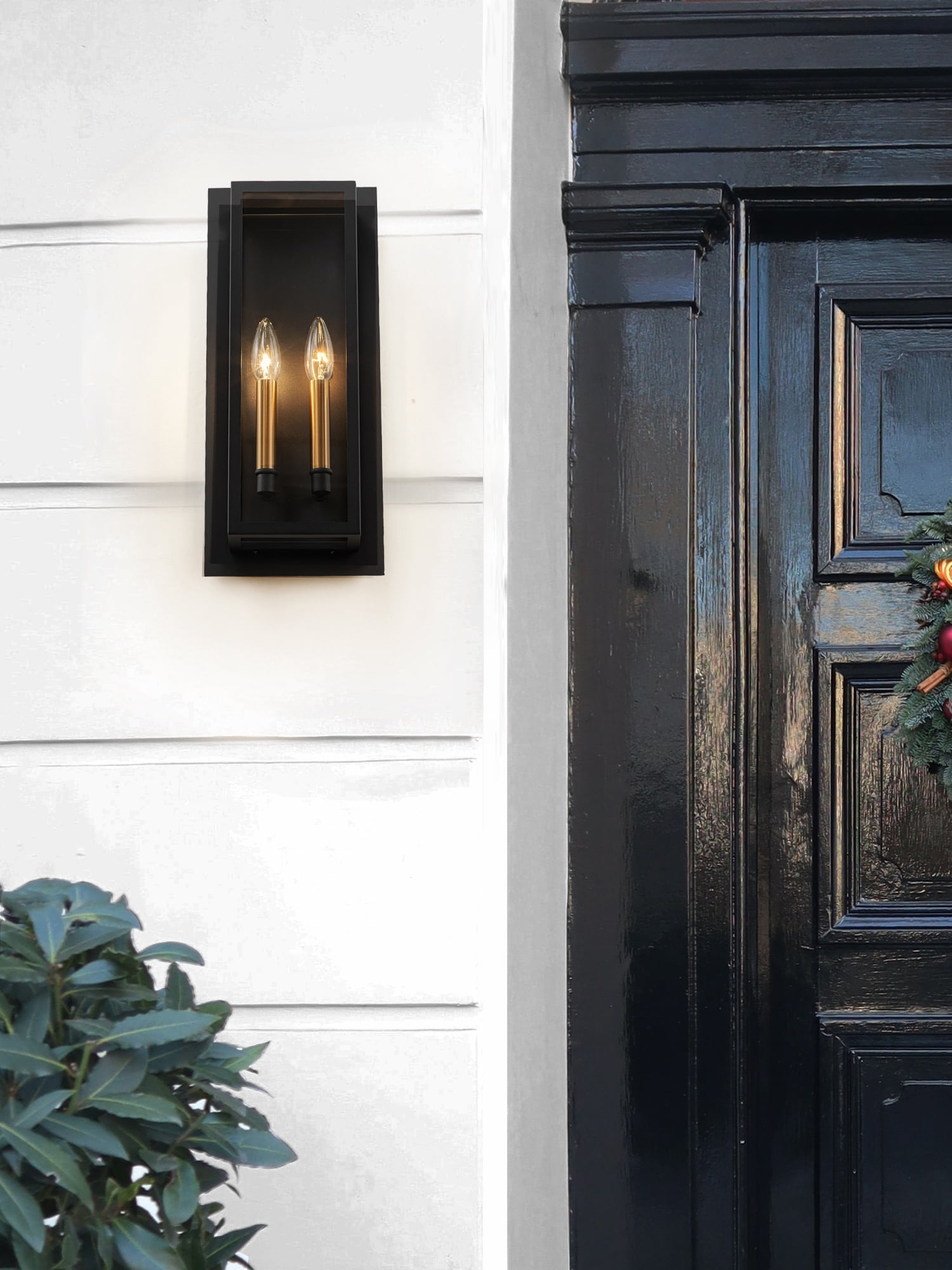 2-Light Modern outdoor wall sconce