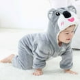 thumbnail image 5 of Penkiiy Autumn Winter Infant Toddler Baby Unisex Child Pajama Plush Onesie One-piece Sloth Costume Cotton One-piece Romper 18-24 Months Gray 2023 Summer Deal, 5 of 7