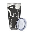 thumbnail image 2 of Rocae Veterans Day for 20 Ounces Stainless Steel Insulted Tumbler Car Cup Drink Mug Inspirational Graduate Present-Straw Three-piece Set, 2 of 8