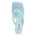 thumbnail image 3 of STEVE MADDEN Womens Light Blue Padded Moxxi Square Toe Kitten Heel Slip On Heeled Thong Sandals 8 M, 3 of 4