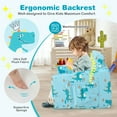 thumbnail image 6 of Costway 2-in-1 Convertible Kids Sofa Children Flip-Out Lounger Couch Upholstered Sleeper, 6 of 9