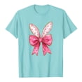 thumbnail image 3 of Plebaso T-Shirts de Pâques pour Femmes Imprimé Mignon Manches Courtes Tee Graphique Ample Été T-Shirts Décontractés pour Femmes, 3 of 4