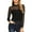 Black 1, variant on Douhoow Women Mesh Sheer Bodysuit Long Sleeve Leotard Tops Slim Jumpsuit