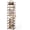 Brown, variant on 10 Tiers Tall Shoe Rack Narrow 20-24 Pairs Shoe Rack for Closet Entryway Vertical Metal Shoe Rack Organizer Shoe and Boots Organizer Storage Sturdy Shoe Shelf Shoe Stand Gray