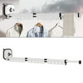 thumbnail image 3 of Foldable Wall-Mounted Shower Curtain Rod With Suction Cups - Space-Saving, 3 of 7