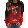thumbnail image 1 of Gibobby Sudadera Navidad mujer Sudadera de Navidad para mujer, divertido árbol de Navidad, camión, gráfico, cuello redondo, casual, ajuste holgado(Rojo,M), 1 of 5
