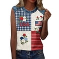 thumbnail image 4 of Trgacdwlo 4th Of July Women's Tank Tops Raglan Womens Sleeveless Shirts Color Block Stars Stripes 250th Anniversary Usa Shirt, 4 of 6