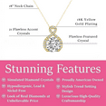 thumbnail image 4 of Cate & Chloe Alessandra 18k Yellow Gold Plated Necklace with Simulated Diamond Crystals for Women, 4 of 10
