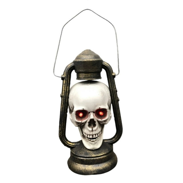 Lampe Portative d'Halloween LED Lampe à Pétrole Ornement Extérieur pour Porche Fête
