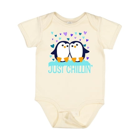 

Inktastic Just Chillin- Cute Penguins with Hearts Gift Baby Boy or Baby Girl Bodysuit
