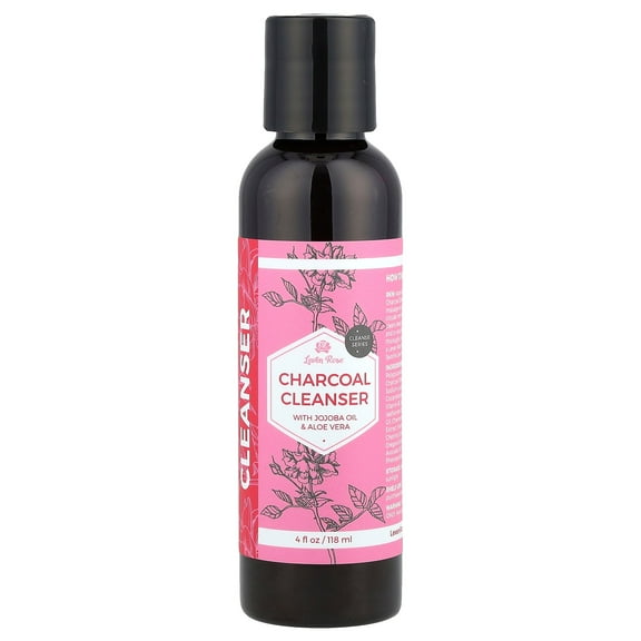Leven Rose Charcoal Cleanser with Jojoba Oil & Aloe Vera , 4 fl oz (118 ml)