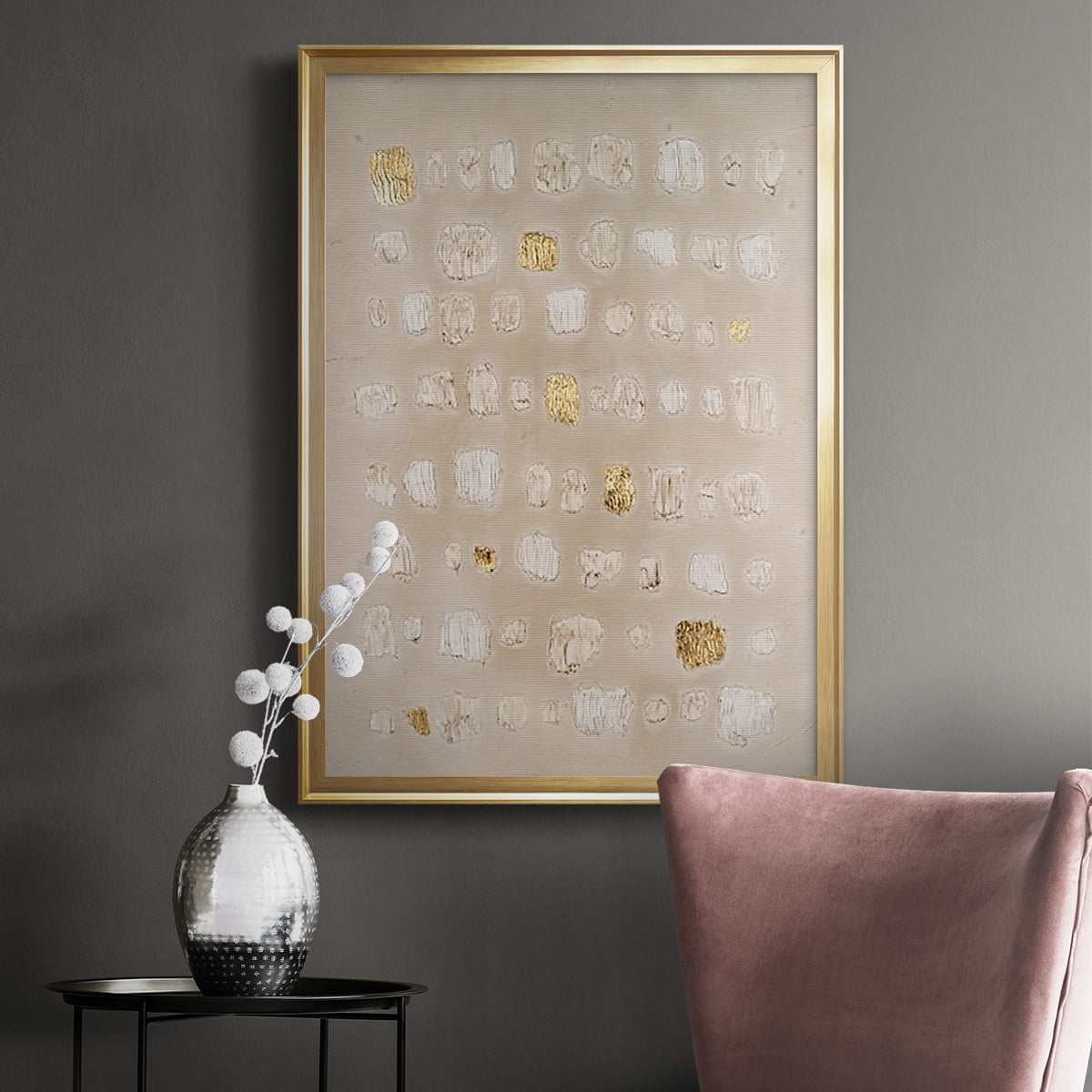 Embellished Cobblestone II Premium Framed Print, in Gold, Black, or Silver - Ready to Hang