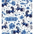 thumbnail image 3 of Ambesonne Horse Duvet Cover Set, Middle Ages Drawings, 2-Calking, Blue Dark Blue White, 3 of 7