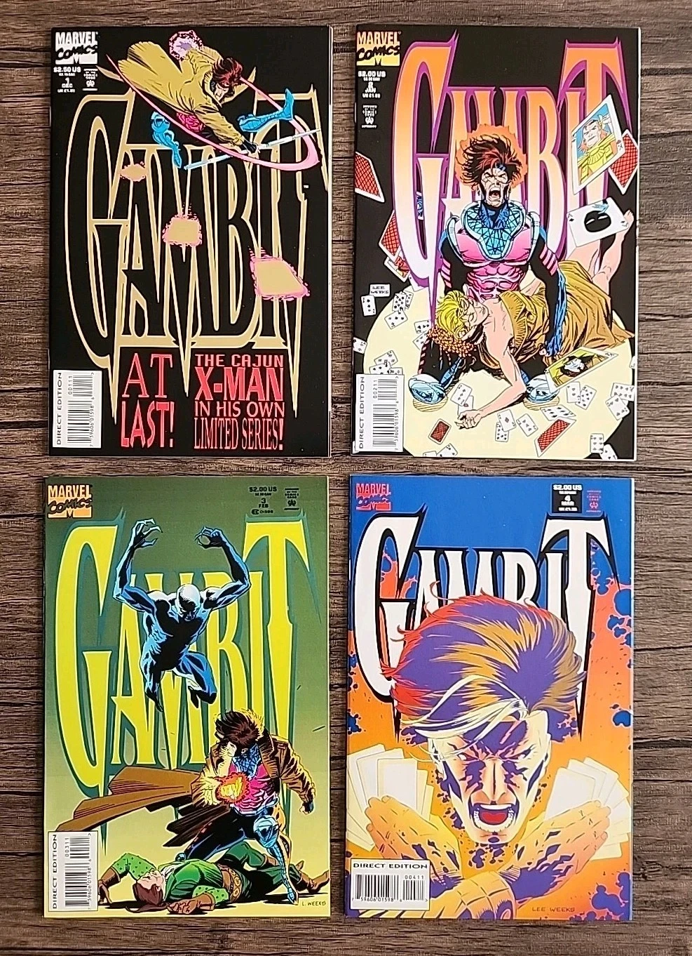 Gambit #1, 2, 3, 4 Complete Set Limited Series 1993 Marvel 1-4