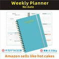 thumbnail image 2 of Daily Planner Undated Undated Desktop Coil Planner Notebook Stock Coil Binding for Organizing Daily Planner Notebook, 2 of 3
