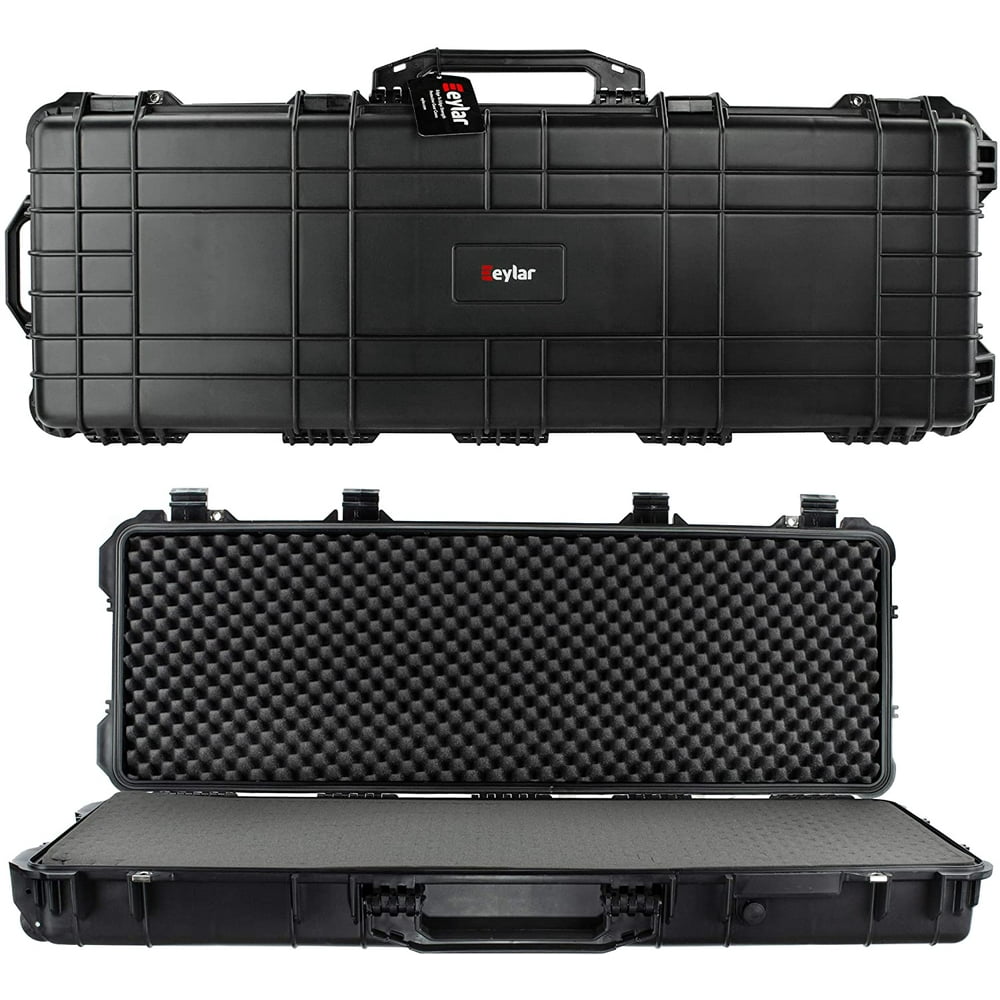 53" Inch Eylar Roller Tactical Rifle Hard Case with Foam, MilSpec