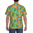 thumbnail image 3 of Vsdgher Pineapple Print Men's Dry Fit Mesh Athletic Shirts Moisture Wicking Tennis T-Shirt Tops, 3 of 9