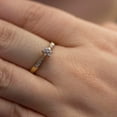 thumbnail image 6 of 14K Yellow Gold Diamond Cluster Ring, 6 of 7
