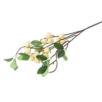 Taotanxi 15 Pumpkins Head Halloween Decorations, 28.74Inch Artificial Pumpkin Floral Stems Halloween Branches Decoration, for Home Indoor Party Vase Arrangement Decor - White.