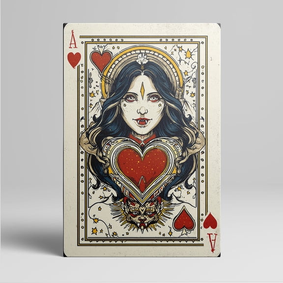 1pc Stylish and Mysterious Queen of Hearts - Inspired Canvas Wall Art, Framed Decor room hanging Wall Picture Decor for Home Gifts, living room, bathroom, bedroom, kitchen wall art decor canvas wall