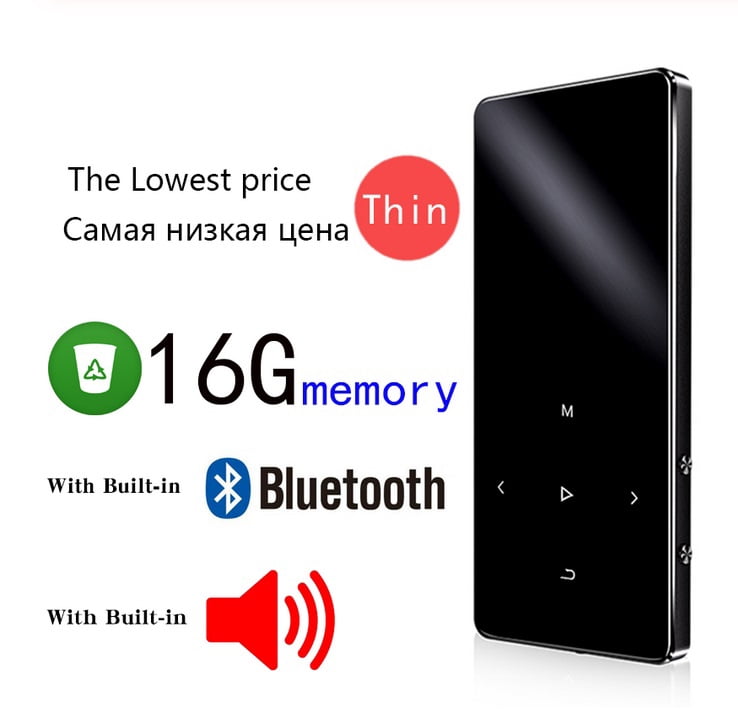 MP3 MP4 Player with Bluetooth Speaker Touch Screen and Builtin HiFi
