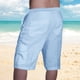 thumbnail image 5 of pstuiky Pantalones cortos para hombre, Pantalones cortos de verano para hombre, elásticos, con cordón y color liso, holgados e informales, para playa Pantalones cortos para correr para hombre, 5 of 8